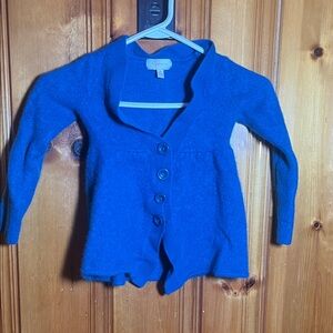 Vibrant Blue Kids Button-Up Cardigan